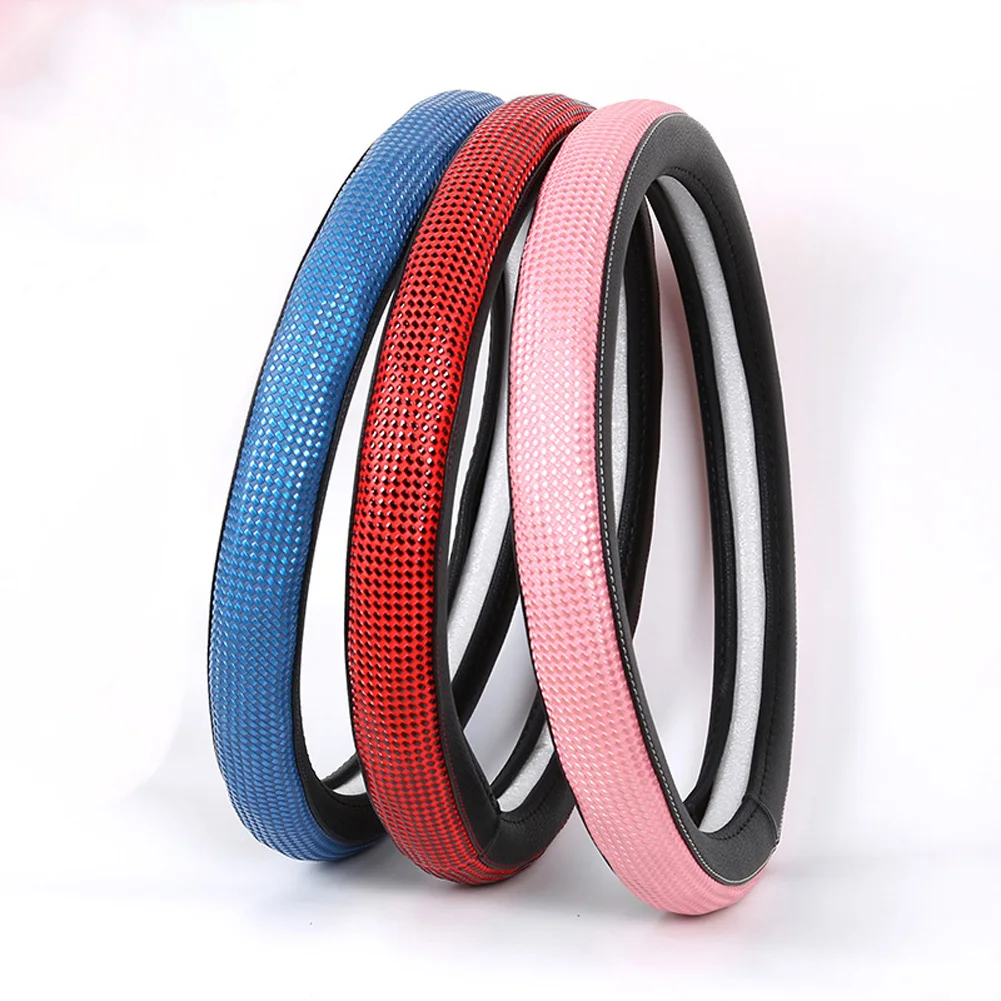 

Fashion 15'' / 38 cm Auto Car Steering Wheel Cover Rim Microfiber Leather Universal