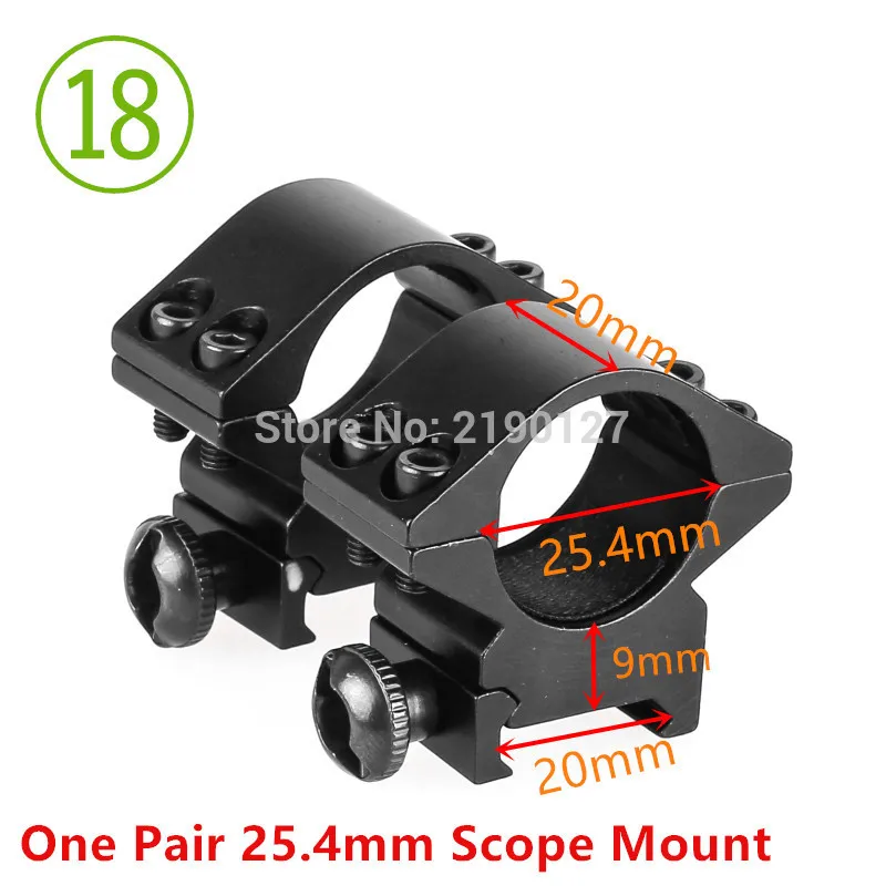 30 мм/25,4 мм Riflescope Монтажное кольцо 11 мм/20 мм рельсы ласточкин хвост высокий профиль низкий профиль для винтовки прицел охота крепление - Цвет: 18