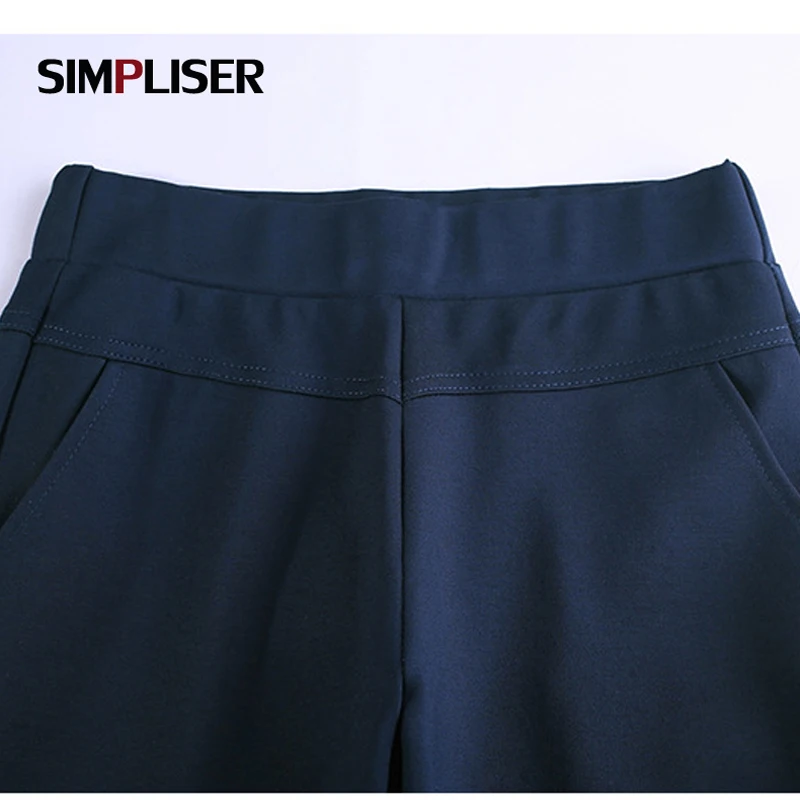 

SIMPLISER Women 2020 High Waist Flared Pants Skinny Female Trousers Office Work Wear Pants Black Femme Pantalons Large Size 4XL