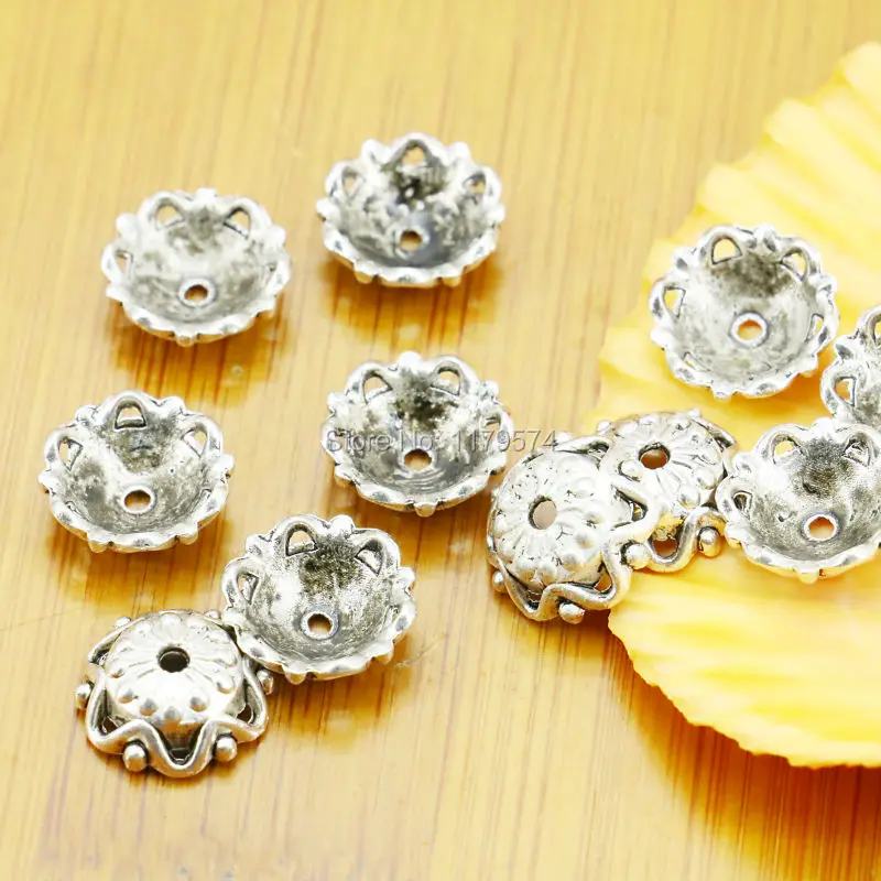 10 шт. 12x5 мм разделитель для цветов Серебряная пластина фурнитура ювелирных