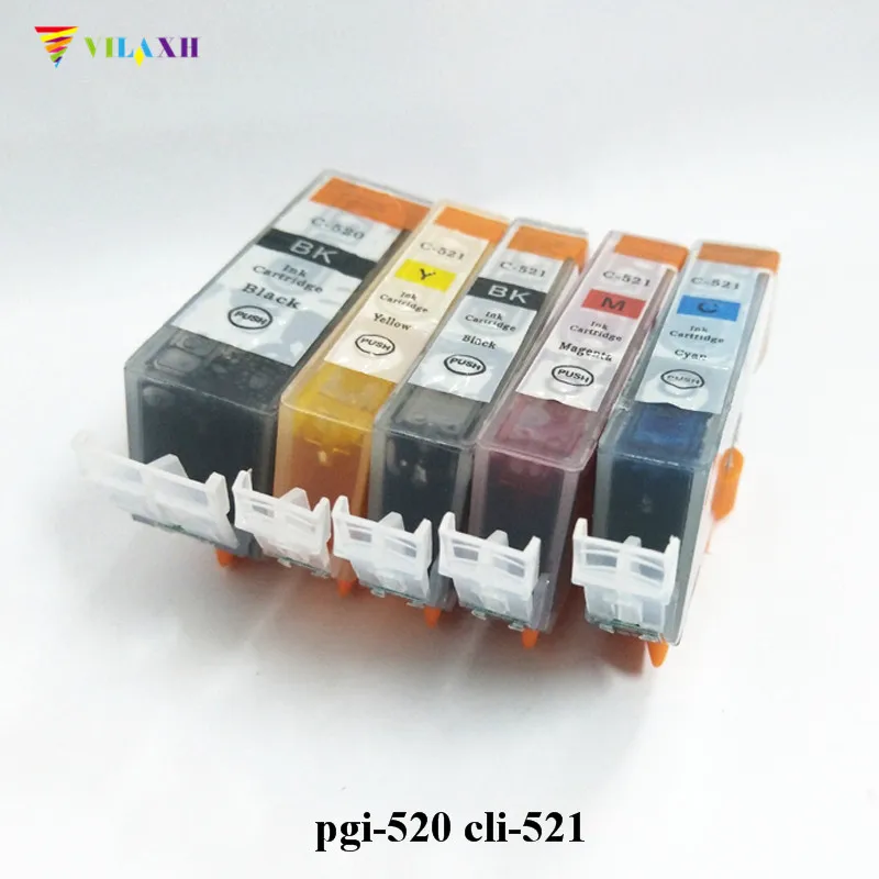 Vilaxh PGI 520 чернильный картридж для Canon PGI520 CLI521 PIXMA IP3600 IP4600 IP4700 MP540 MP550 MP560 MP620 MP630|ink