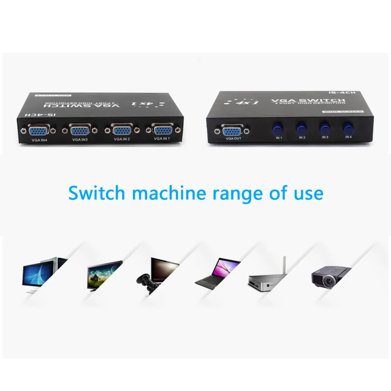 Видеовыключатель VGA для ПК ноутбуков настольных компьютеров 1