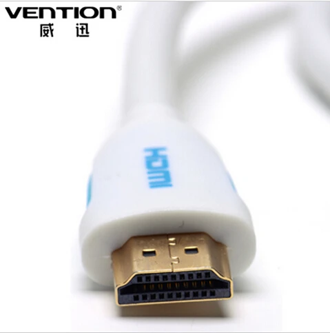 Высокоскоростной кабель HDMI Vention белый цвет 1 м/3 фута 4 В 1080P с 3D Ethernet для ПК/Blu-Ray DVD/TV |