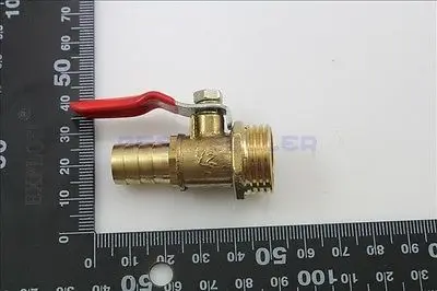 

2pcs House Barbed 1/2-10"BSP Male Full Ports Brass Pipe Ball Valve