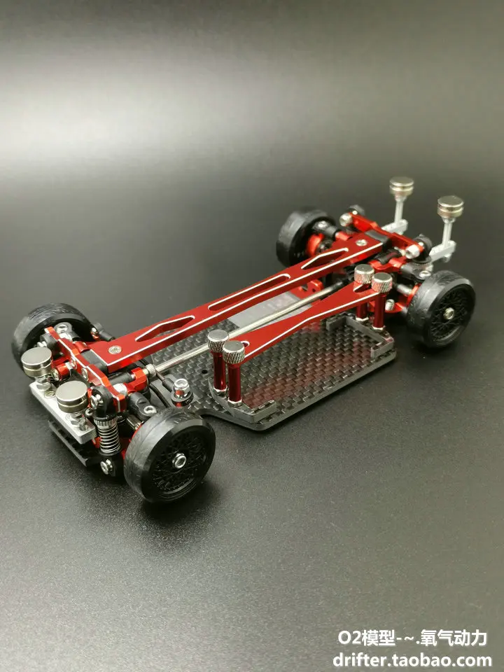 MINI-D, металлическая обновленная рама 1/28, дрифт, скорость гонки 1/24, четыре колеса, задний мини-пульт дистанционного управления, модель автомобиля