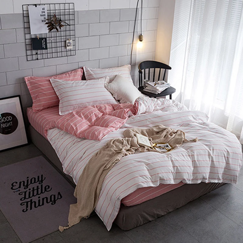 Классическая Полоска пододеяльник постельное белье стеганое одеяло Одеяло