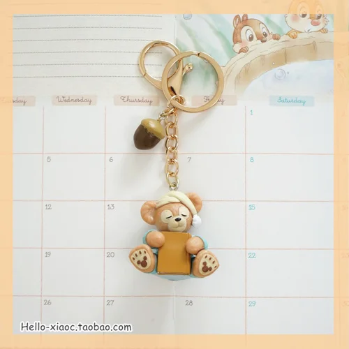 duffy with book Мультфильм каваи Даффи медведь ShirlyMay Stellalou фигурка брелок для ключей для девочек подарки сумки кулон - Цвет: duffy with book
