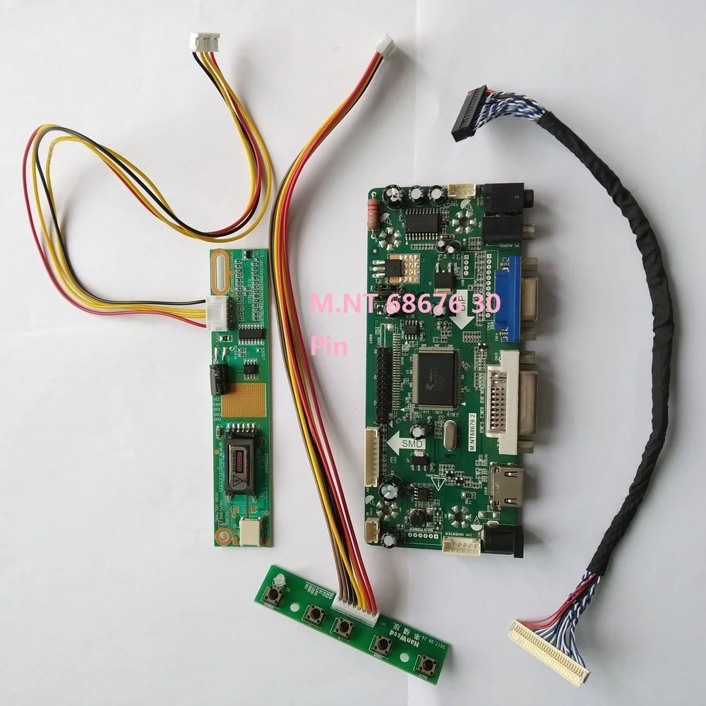 Комплект для B156XW01 V.0 плата контроллера сигнала VGA DVI HDMI драйвер экрана 1 лампы LVDS 1366X768 30pin панель дисплея 15,6"