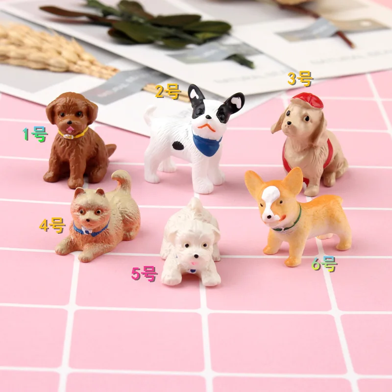 6 шт. микс DIY брелок для сумки кулон смола украшение собак корги золотой ретривер