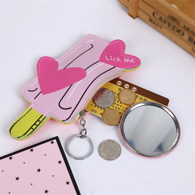 Kawaii кошелек для мелочи из искусственной кожи квадратная симпатичная бутылка напиток мороженое узор карта Монета Деньги Кошельки Держатели 1 шт Новинка Мода