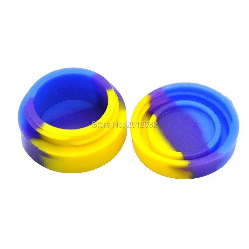 500pcs 5ml Nonstick Silicone Container Storage Box for Oil Wax Jar Dab Random Color