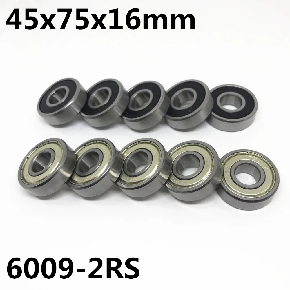 2pcs High quality 6009-2RS ball bearing 45x75x16 mm deep groove ball bearing 6009RS 6009