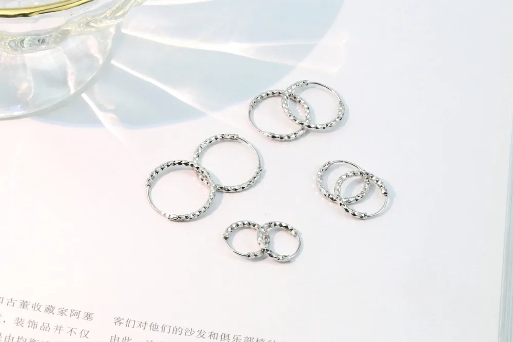 Женские серьги-кольца серебряного цвета элегантные свадебные украшения подарки