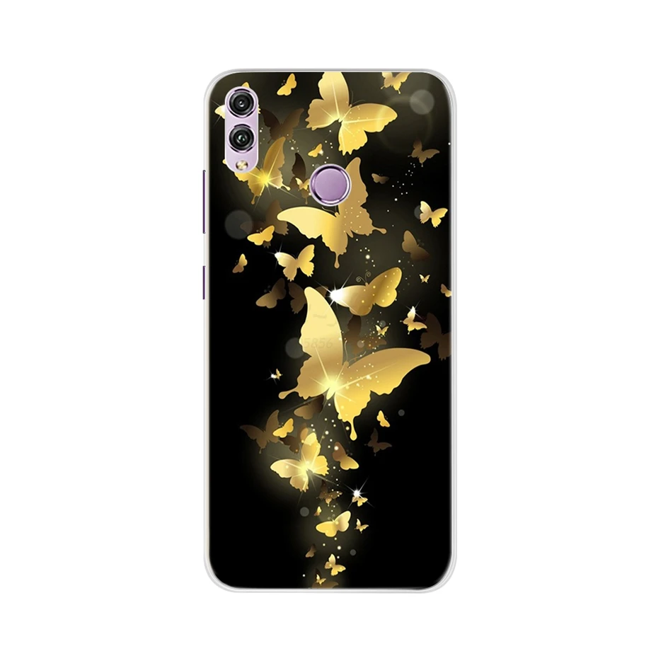 Красный Чехол для huawei Honor 8X6,5 '', силиконовый чехол на заднюю панель, TPU чехол для телефона s, чехол для huawei Honor 8X, чехол для Honor 8 X Honor8X X8 Max - Цвет: Красный