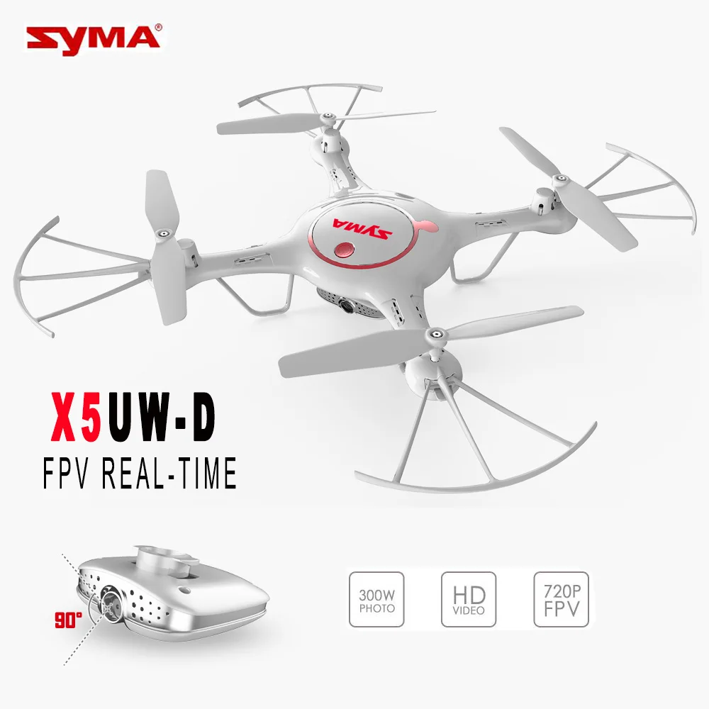 Новейший Syma X5UW D RC дроны Wifi FPV Регулируемая 720P HD камера вертолет RTF оптическое