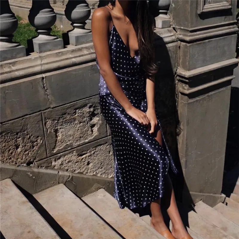 

Богемное платье с открытой спиной на бретельках, женское Повседневное платье без рукавов, Женский этнический сарафан с V-образным вырезом, м...