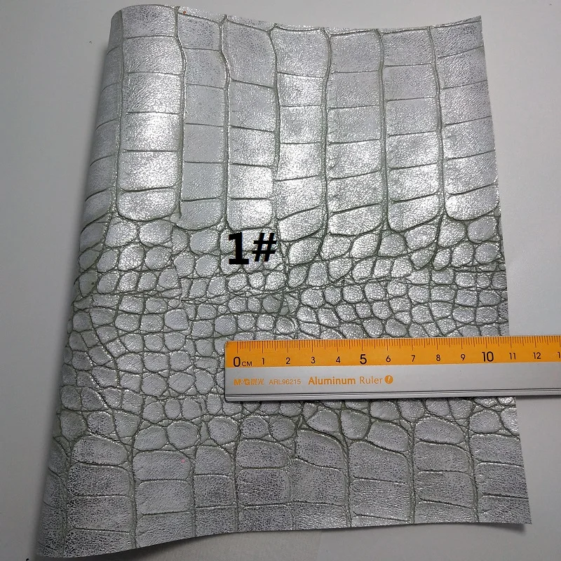 1PC 21X29CM Synthetic Letaher, Cuero Sintetico Faux Leather Fabric Croco Leather For Making Bows and Other Accessories 5S05A