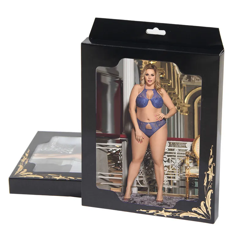 

Bra Sets Lingerie Ropa Interior Femenina Conjunto Encaje Sexy Halter Strapless Intimates Plus Size Lace Underwear Set RB80443