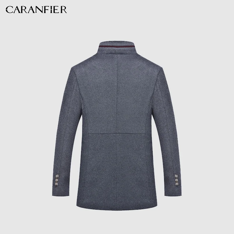 Новая Осенняя мужская куртка CARANFIER повседневное бархатное Брендовое мужское