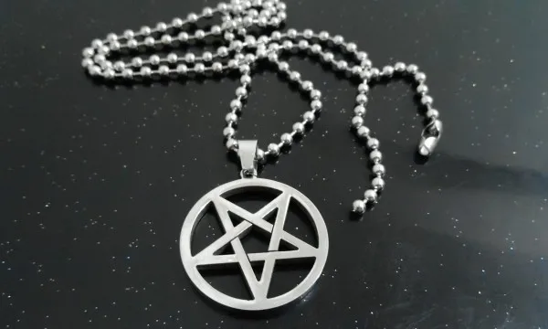 Пентаграмма из нержавеющей стали сатанийский символ поклонение сатане кулон