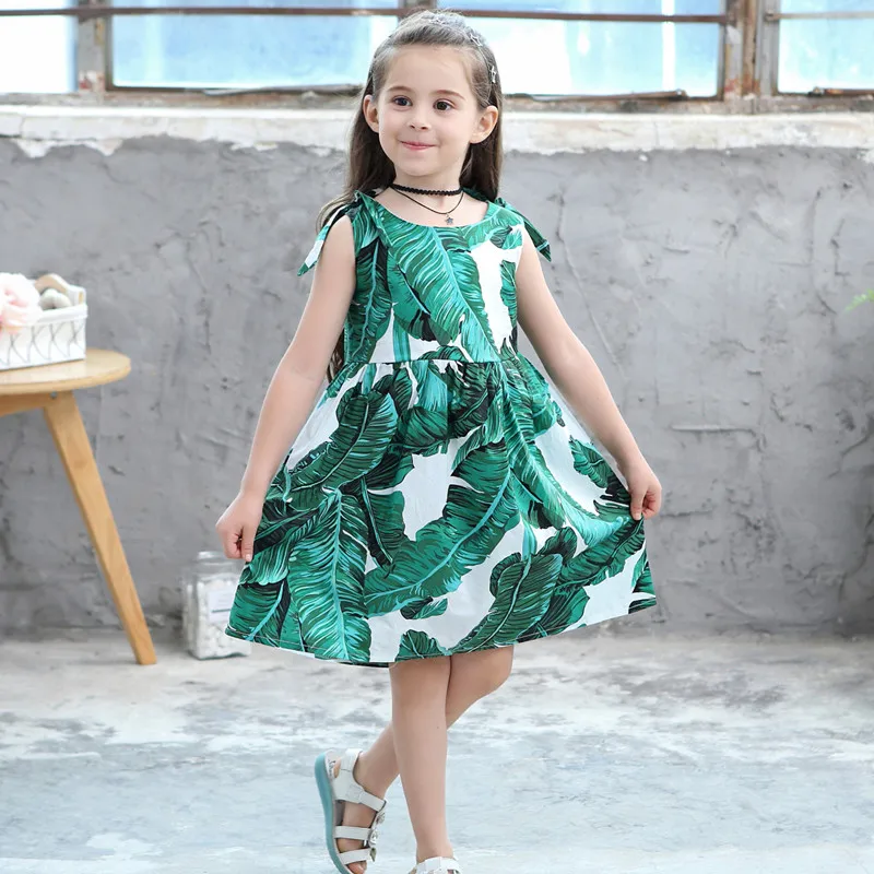 Summer Elegant Casual Baby Girls Dress Children Birthday Party Sleeveless A-line Dresses For Kids Vestidos Princess | Детская одежда и