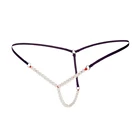 Сексуальные стринги для женщин, стринги и стринги для соблазнения трусики с жемчужинами, женские трусы-танга