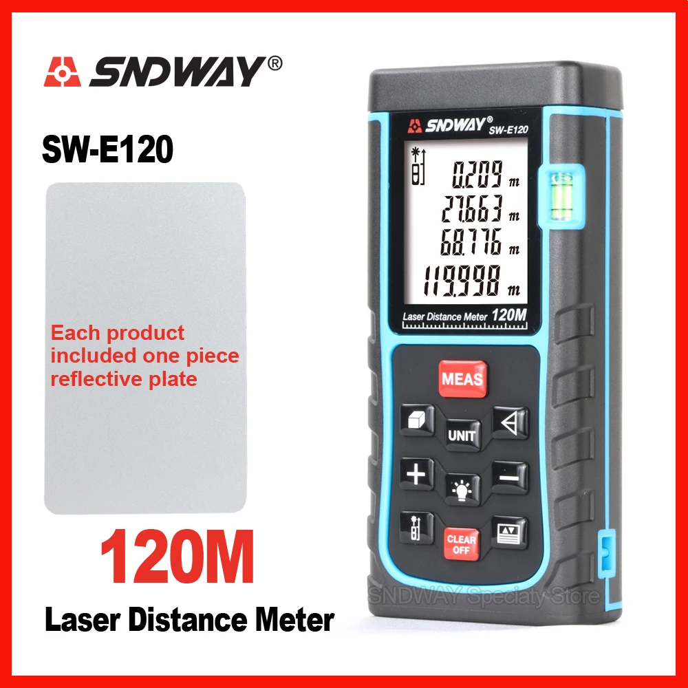 SNDWAY цифровой лазерный дальномер SW-120 SW-150 120 м 150 м лента Trena линейка тестер Ручной инструмент для дома