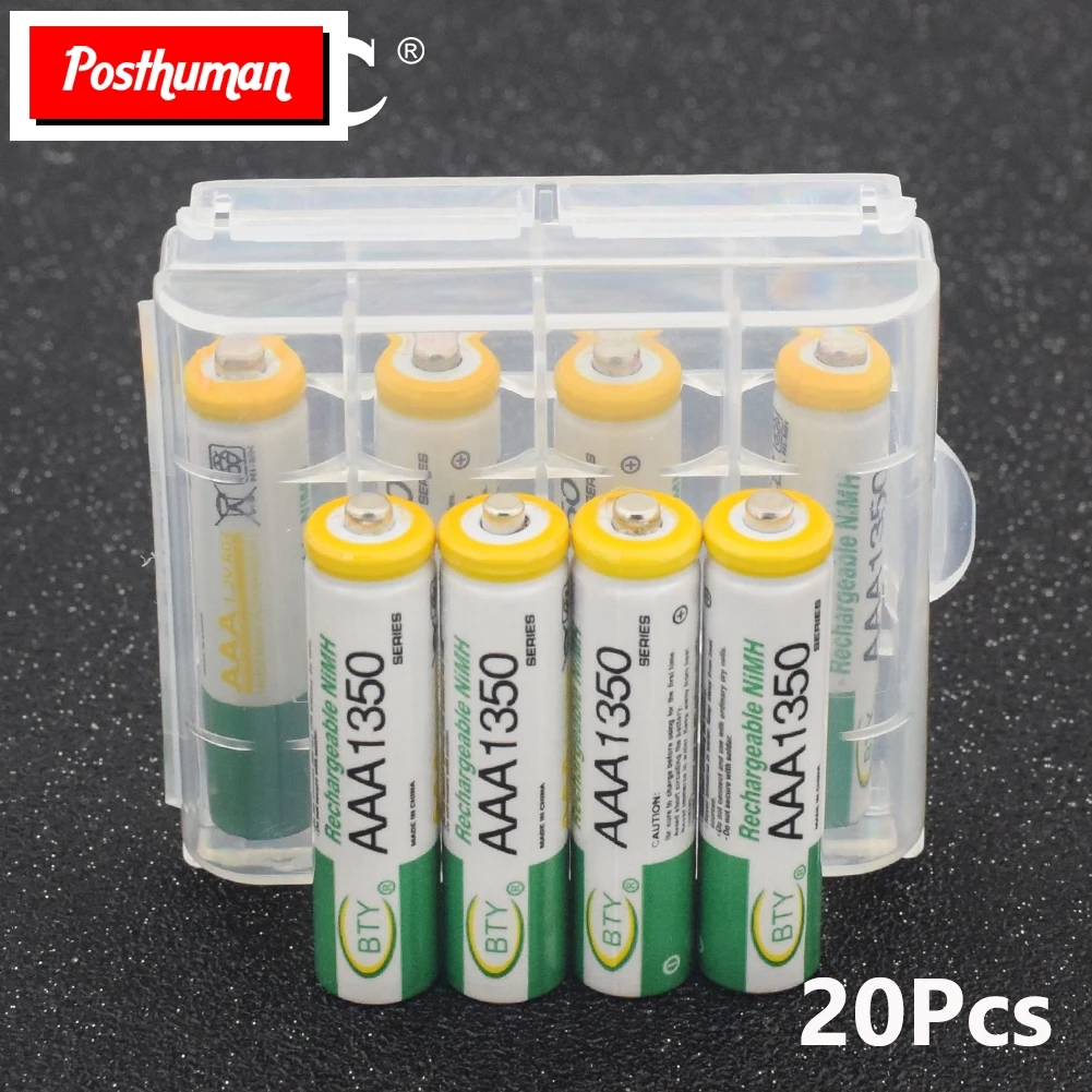 POSTHUMAN 1,2 V 3A Высокая емкость 1350maH аккумуляторная батарея с коробкой Ni-MH аккумуляторы AAA 1350MAH батарея