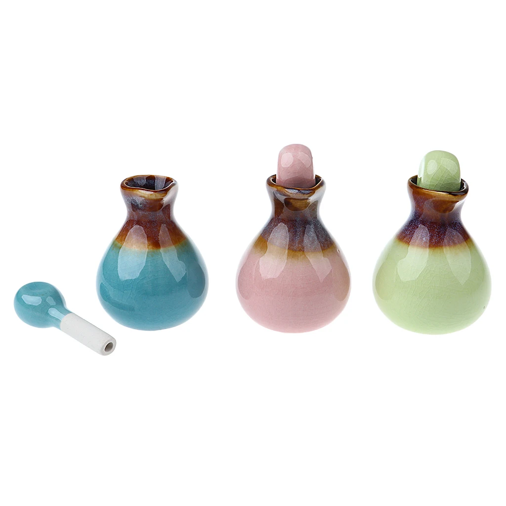 3Pieces Fragrance Diffuser Ceramic Essential Oil Bottle Fragrant Empty Vials Indoor Decoration Embellishment the Life | Красота и