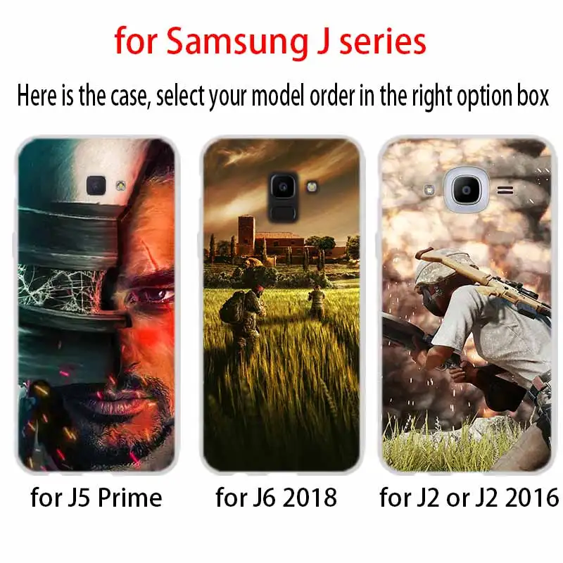 Черный чехол PUBG для телефона Samsung Galaxy j6 J8 J7 J5 J3 J4 Plus 2018 2017 2016 J610 Prime мягкий