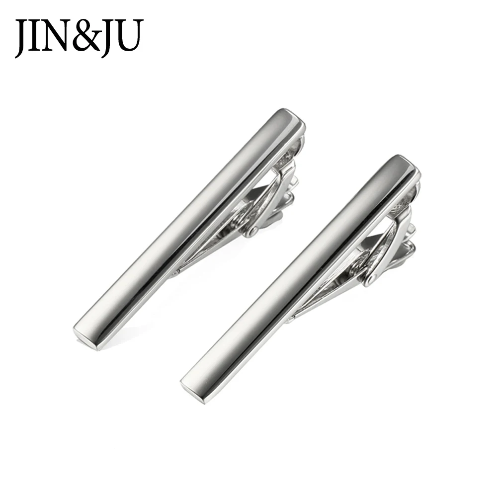 

JIN&JU Men Jewelry Top Quality Skinny Glossy Clasp Tie Bar Plain Design Tie Clip Wedding Slim Tie Clip For Mens