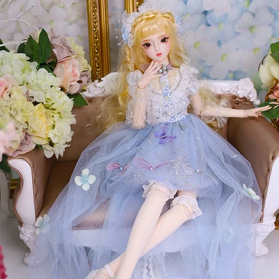 1/3 BJD Blyth кукла механическое уплотнение тела с макияжем, в том числе волосы, глаза, одежда 62 см высота девочки ледник - Цвет: D