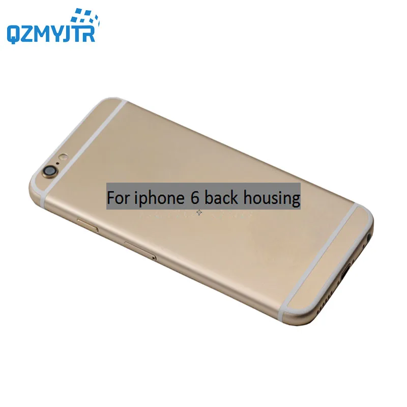 Новинка 4," задняя крышка для iphone 6 крышка батареи задняя крышка Корпус задняя дверь Чехол средняя рамка Шасси с боковой сборка кнопок - Цвет: gold