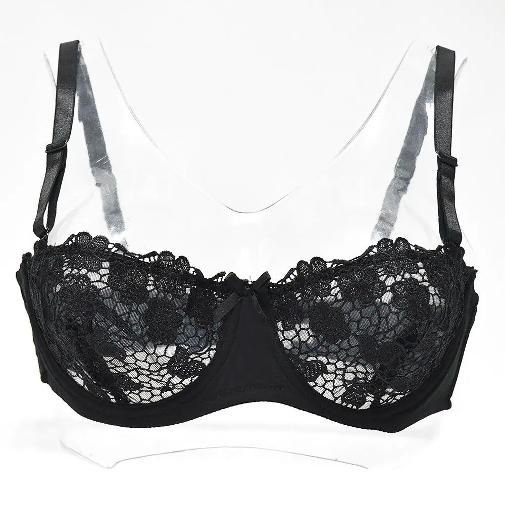 

Женский кружевной бюстгальтер YANDW, с вышивкой, с сетчатой подкладкой, черный, красный, белый, размер чашки A, B, C, D
