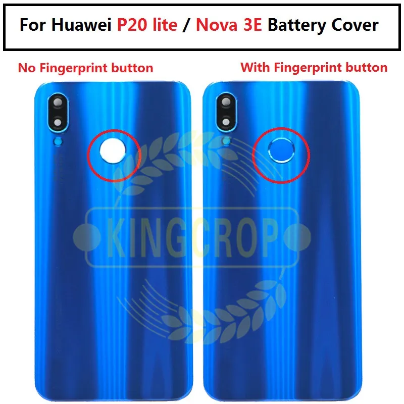Задняя стеклянная крышка батарейного отсека Huawei Nova 3e Сменный Чехол для корпуса P20