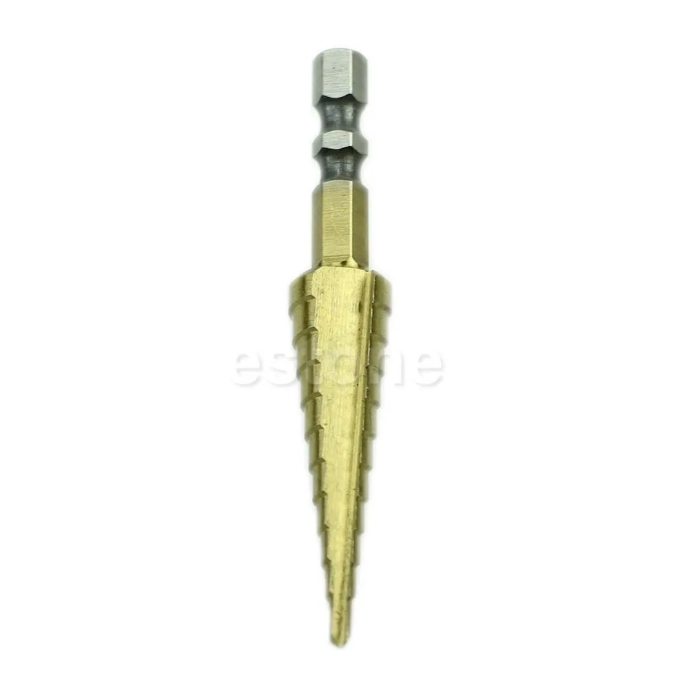 

Unique 3-13MM Titanium Coated 11Step Drill 1/4" HSS Hex Shank ToolFreeshipping L22