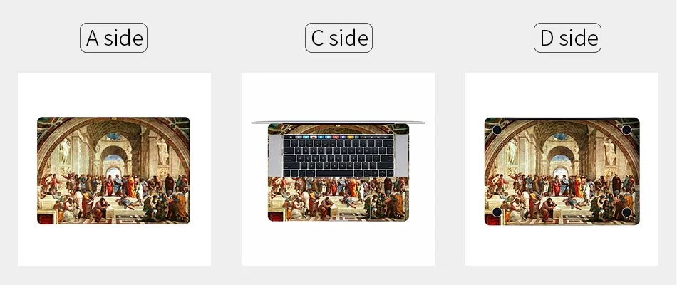 Школа Афин картина маслом Ноутбук наклейка для Macbook Наклейка Pro Air retina 11 12 13 15 дюймов Mac Book полное покрытие ноутбук Кожа