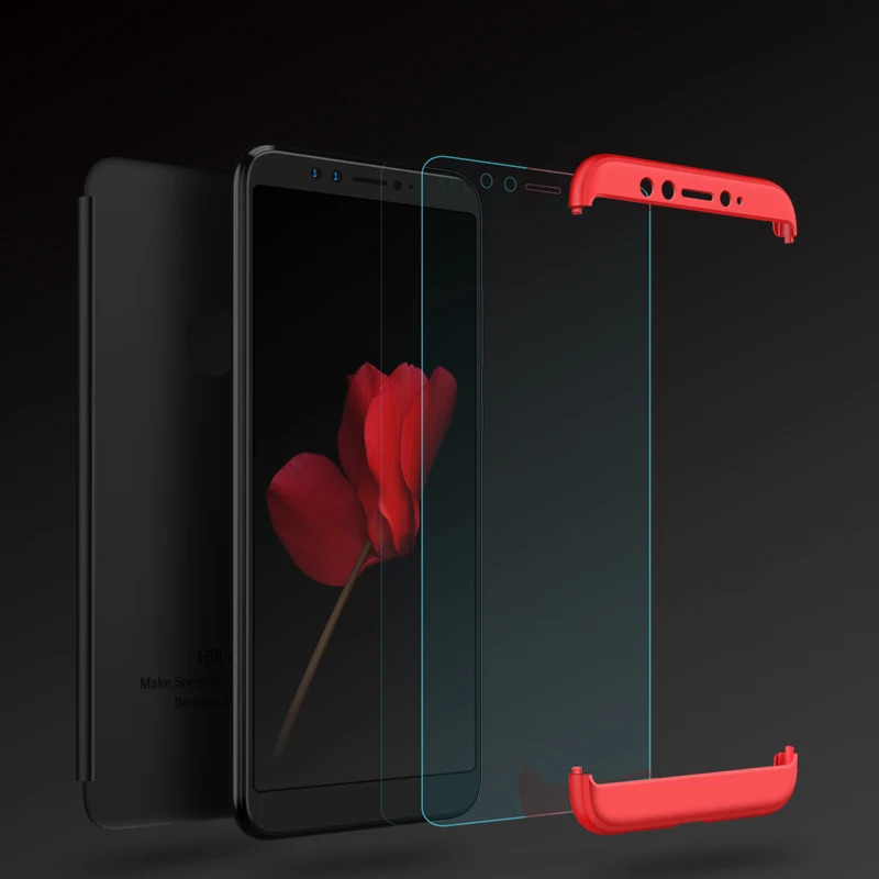Чехол с полным покрытием на 360 градусов для Huawei Honor 9 Lite чехол закаленным стеклом