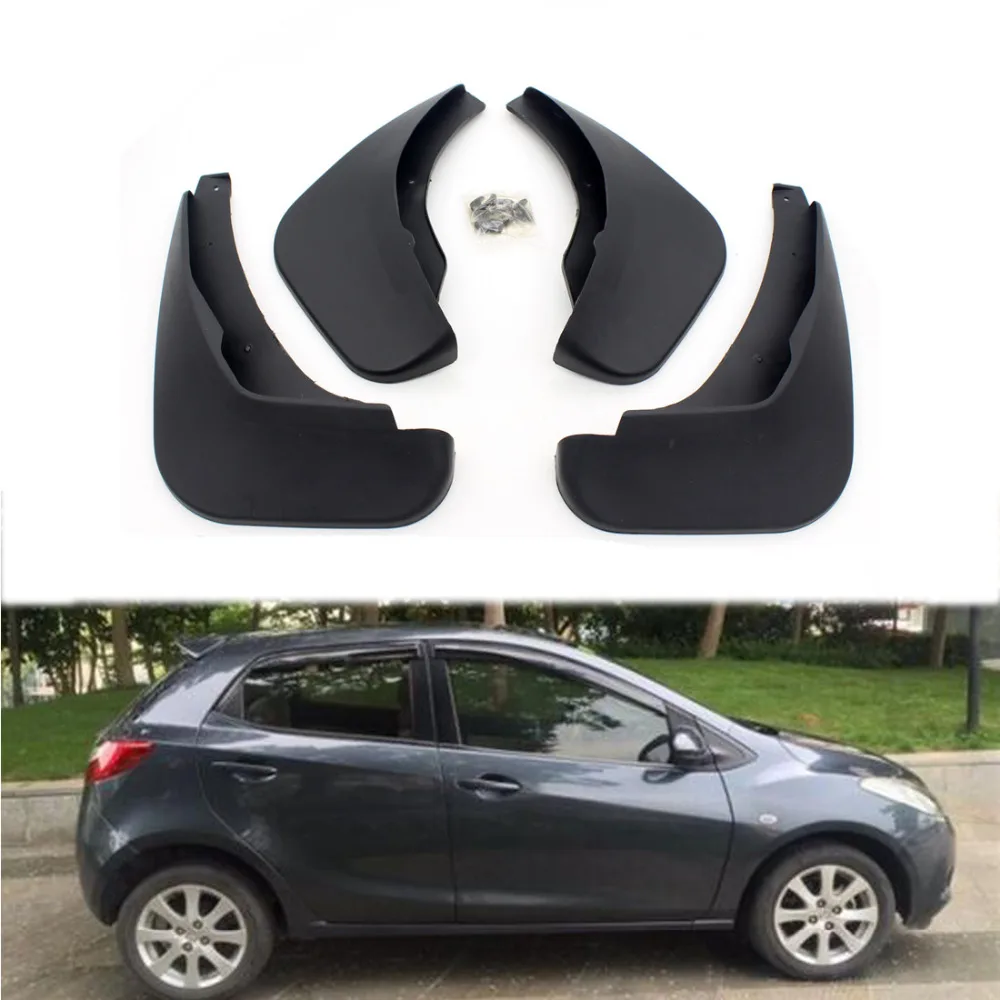 Dongzhen 4 шт наружные Брызговики крыло автомобильный комплект для Mazda 2 Хэтчбек 2008 2009