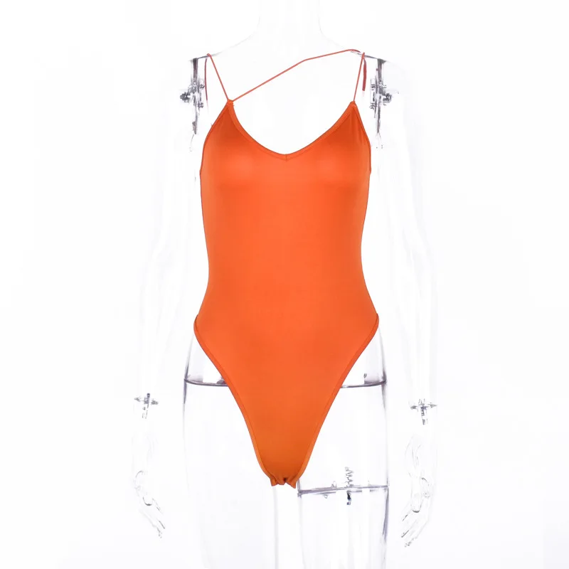 Сексуальный облегающий женский комбинезон с v-образным вырезом без рукавов