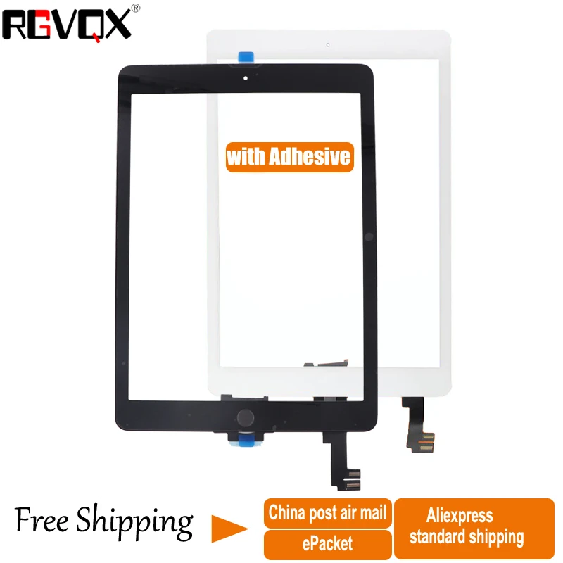 RLGVQDX с кнопкой Home для iPad Air 2 6 сенсорный экран дигитайзер замена A1567 A1566 клейким