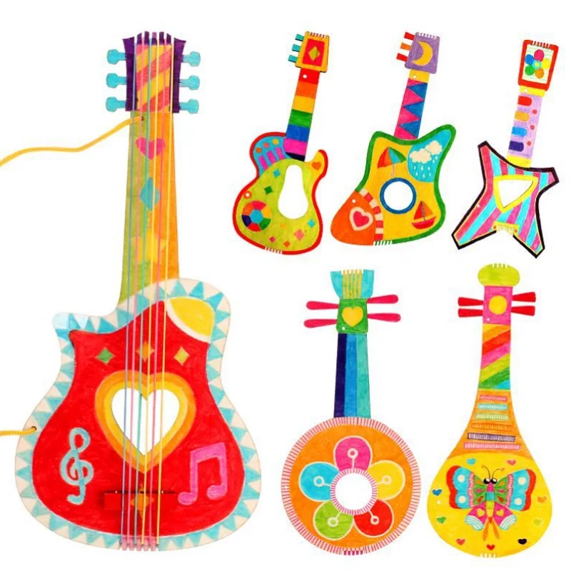 DIY детские мини гитарные игрушки ручной работы для детей Gitaar Детские укулеле