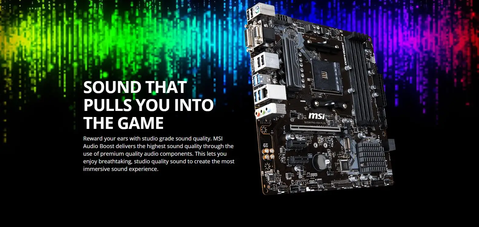 Оригинальная материнская плата новая MSI B450M PRO-VDH PLUS DDR4 Socket AM4 64G USB2.0 USB3.1 HDMI VGA DVI настольная материнская плата