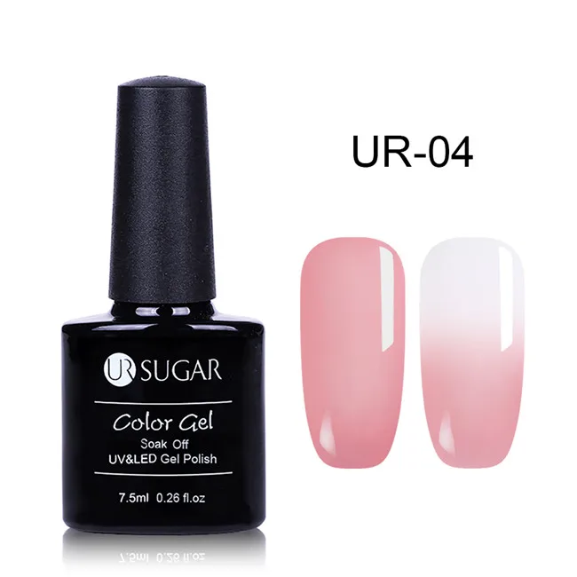 Ur Sugar 7,5 мл Опаловый Желейный гель прозрачный розовый лак замачиваемый лак для ногтей УФ-Гель-лак - Цвет: UR 04