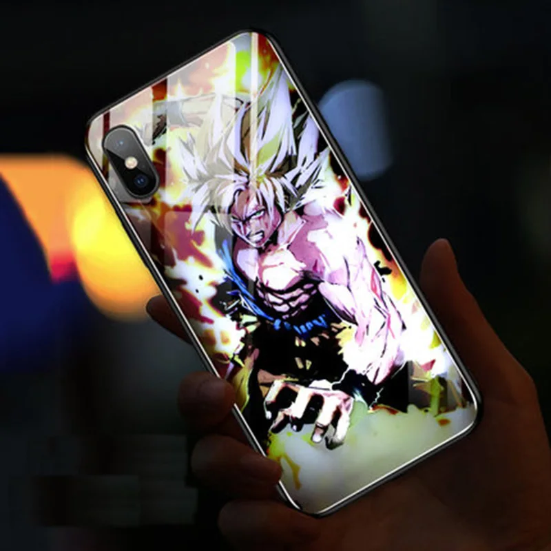 4 EKIND Серия Сердце чехол из закаленного стекла для телефона для iPhone X XS XSMAX светодиодный логотип Вспышка стеклянный чехол для iPhone защитный чехол для телефона - Цвет: 4
