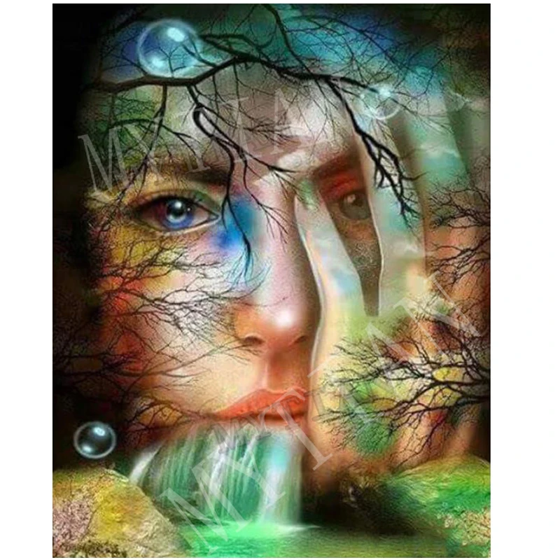 

New full square/round 5D diy diamond painting"Fantasy beauty waterfall"embroidery pattern resin cross stitch mosaic home decor