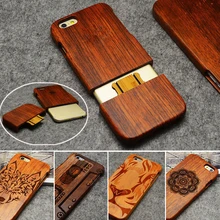 LYBALL Wooden Phone Case 100% Handmade Natural Real Wood Bamboo Hard Cover for Apple iPhone X XR 11 Pro XS MAX 6S 7 8 Plus 5S SE