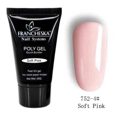 Poly gel 752 FRANCHESKA поли гель полигель камуфляж гель полигель Кристалл Стекло твердое желе замочить от пальца расширение скольжения решение Oje Poli гель - Цвет: Poly gel 752