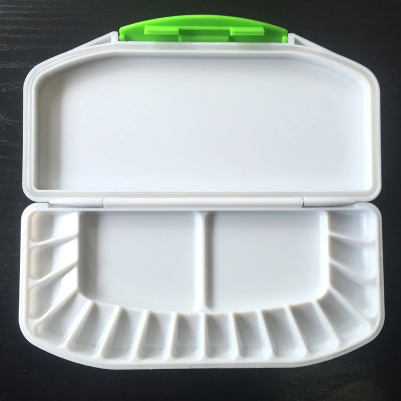 Раскладушка палитра 21*10 5*2 3 см художника пластиковая цветная коробка инструменты