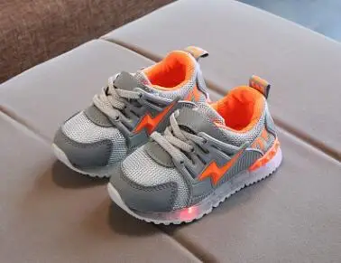 New European Girls Boys Shoes LED Lighting Shining Children Casual Cool Glowing Baby Kids Sneakers EU 21-30 | Детская одежда и
